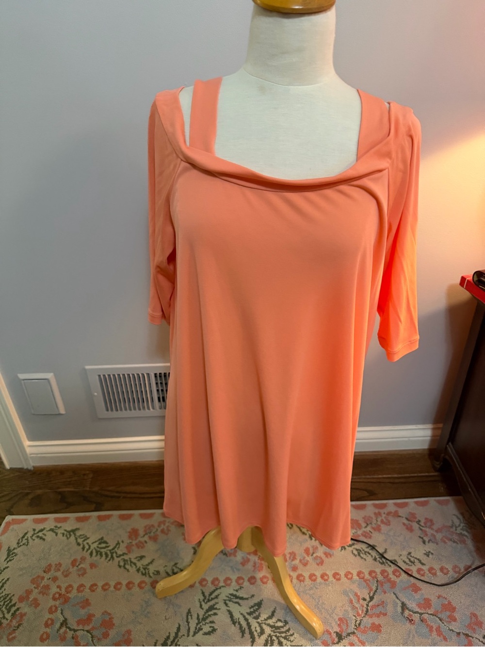 Pretty Peach Swing Top  Lafayette 148 NWT  368.00 XL SILK